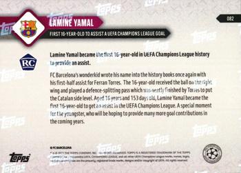 2023-24 Topps Now UEFA Champions League #082 Lamine Yamal Back