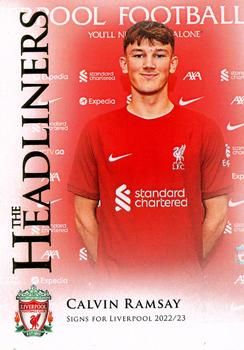 2022-23 Futera Liverpool Headliners - Gold #LH17 Calvin Ramsay Front