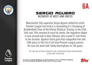 2018-19 Topps Now Premier League - Autographs #6A Sergio Aguero Back