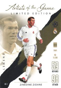 2023-24 Topps Match Attax UEFA Club Competitions - Artists of the Game Limited Edition #AG 3 Zinedine Zidane Front