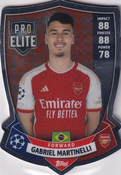 2023-24 Topps Match Attax UEFA Club Competitions - Pro Elite Chrome Shield #SH 9 Gabriel Martinelli Front