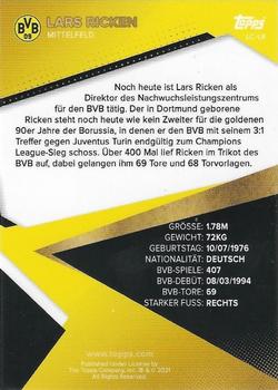 2021-22 Topps Borussia Dortmund - Legend Cards #LC-LR Lars Ricken Back