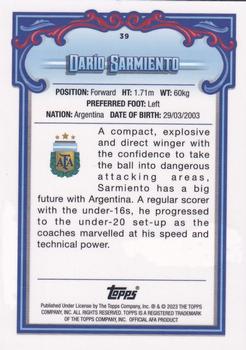 2023 Topps Argentina Fileteado #39 Darío Sarmiento Back