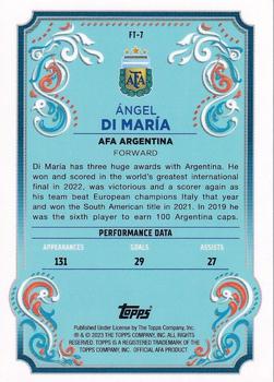 2023 Topps Argentina Fileteado - Fileteado #FT-7 Ángel Di María Back