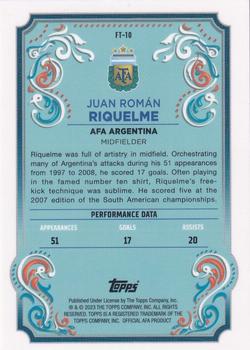 2023 Topps Argentina Fileteado - Fileteado #FT-10 Juan Román Riquelme Back