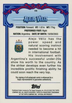 2023 Topps Argentina Fileteado - Autographs #36 Alejo Véliz Back