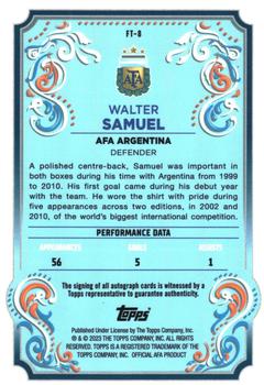 2023 Topps Argentina Fileteado - Fileteado Autographs #FT-8 Walter Samuel Back