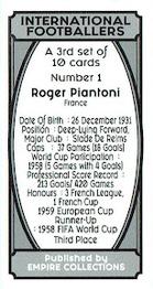 2022 Empire Collections International Footballers (3rd set) #1 Roger Piantoni Back