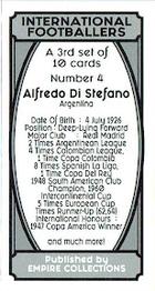 2022 Empire Collections International Footballers (3rd set) #4 Alfredo Di Stefano Back