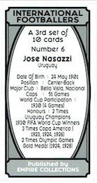 2022 Empire Collections International Footballers (3rd set) #6 Jose Nasazzi Back