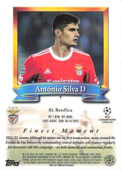 2022-23 Topps Finest Flashbacks UEFA Club Competitions #3 António Silva Back