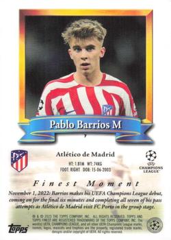 2022-23 Topps Finest Flashbacks UEFA Club Competitions #7 Pablo Barrios Back