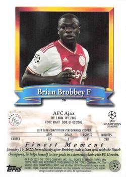 2022-23 Topps Finest Flashbacks UEFA Club Competitions #79 Brian Brobbey Back