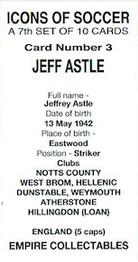2023 Empire Collectables Icons of Soccer (set 7) #3 Jeff Astle Back