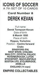 2023 Empire Collectables Icons of Soccer (set 7) #8 Derek Kevan Back