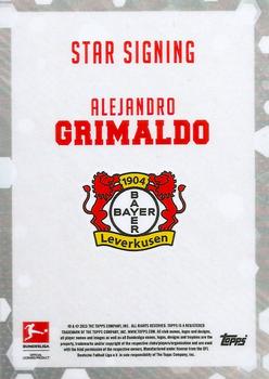2023-24 Topps Bundesliga Summer Signings #NNO Alejandro Grimaldo Back