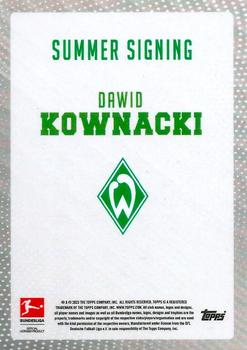 2023-24 Topps Bundesliga Summer Signings #NNO Dawid Kownacki Back