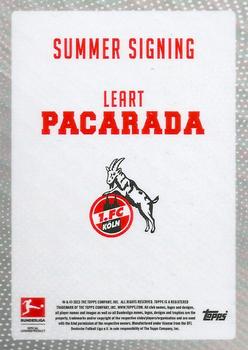 2023-24 Topps Bundesliga Summer Signings #NNO Leart Pacarada Back