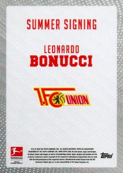 2023-24 Topps Bundesliga Summer Signings #NNO Leonardo Bonucci Back