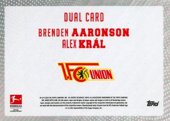 2023-24 Topps Bundesliga Summer Signings #NNO Brenden Aaronson / Alex Kral Back
