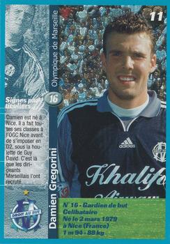 2001-02 Panini Droit au But Olympique de Marseille #11 Damien Grégorini Front