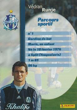 2001-02 Panini Droit au But Olympique de Marseille #13 Vedran Runje Back