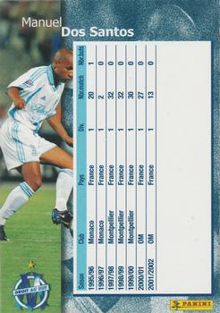 2001-02 Panini Droit au But Olympique de Marseille #15 Manuel dos Santos Back