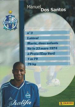 2001-02 Panini Droit au But Olympique de Marseille #16 Manuel dos Santos Back