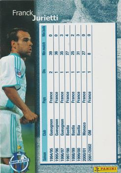 2001-02 Panini Droit au But Olympique de Marseille #17 Franck Jurietti Back