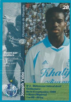 2001-02 Panini Droit au But Olympique de Marseille #28 Joseph Yobo Front