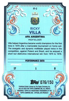 2023 Topps Argentina Fileteado - Fileteado Yellow Tango #FT-2 Ricky Villa Back