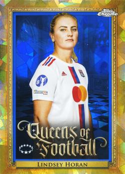 2022-23 Topps Chrome Sapphire Edition UEFA Women's Champions League - Queens of Football #Q-7 Lindsey Horan Front
