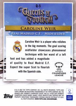 2022-23 Topps Chrome Sapphire Edition UEFA Women's Champions League - Queens of Football Gold #Q-5 Caroline Weir Back