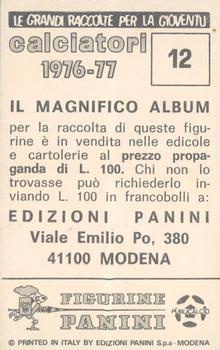 1976-77 Panini Calciatori #12 Stefano Chiodi Back