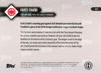 2023-24 Topps Now UEFA Europa Conference League #002 Fares Chaibi Back