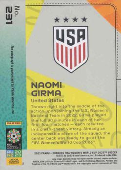 2023 Donruss FIFA Women's World Cup - Base SP Autographs Red #231 Naomi Girma Back