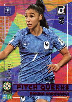 2023 Donruss FIFA Women's World Cup - Pitch Queens Red #10 Sakina Karchaoui Front