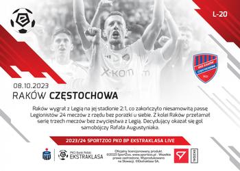 2023-24 SportZoo Live PKO Bank Polski Ekstraklasa #L-20 Rakow Czestochowa Back