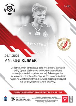2023-24 SportZoo Live PKO Bank Polski Ekstraklasa #L-30 Antoni Klimek Back