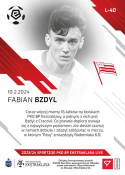 2023-24 SportZoo Live PKO Bank Polski Ekstraklasa #L-40 Fabian Bzdyl Back