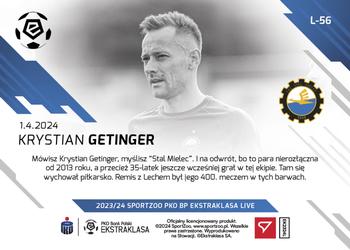 2023-24 SportZoo Live PKO Bank Polski Ekstraklasa #L-56 Krystian Getinger Back