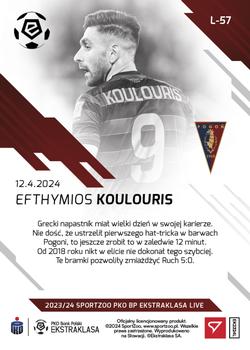 2023-24 SportZoo Live PKO Bank Polski Ekstraklasa #L-57 Efthymios Koulouris Back