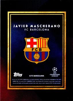 2023-24 Topps Deco UEFA Club Competitions - Legends #NNO Javier Mascherano Back