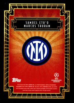 2023-24 Topps Deco UEFA Club Competitions - Then & Now #NNO Samuel Eto'o / Marcus Thuram Back