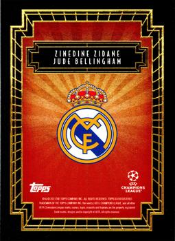 2023-24 Topps Deco UEFA Club Competitions - Then & Now #NNO Zinedine Zidane / Jude Bellingham Back