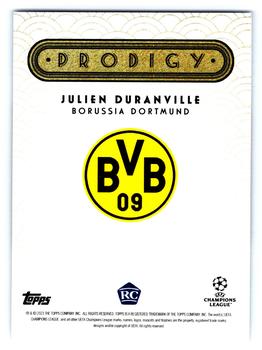 2023-24 Topps Deco UEFA Club Competitions - Prodigy #NNO Julien Duranville Back