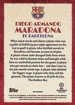 2023-24 Topps Deco UEFA Club Competitions - Artistry #NNO Diego Armando Maradona Back