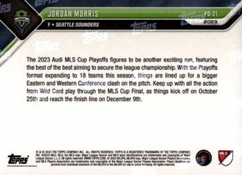 2023 Topps Now MLS Cup Playoffs - Orange #PO-21 Jordan Morris Back