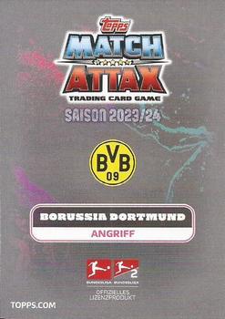 2023-24 Topps Match Attax Bundesliga - Rohdiamant Foil #123 Julien Duranville Back