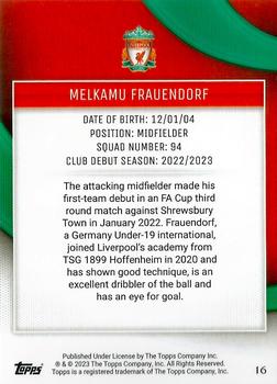2023-24 Topps Liverpool Team Set #16 Melkamu Frauendorf Back